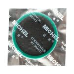 Set 20 petice vulcanizare rotunde 25mm, 32mm, 42mm, 50mm + 1 tub adeziv 20ml pentru camere de aer Michel - imagine 4